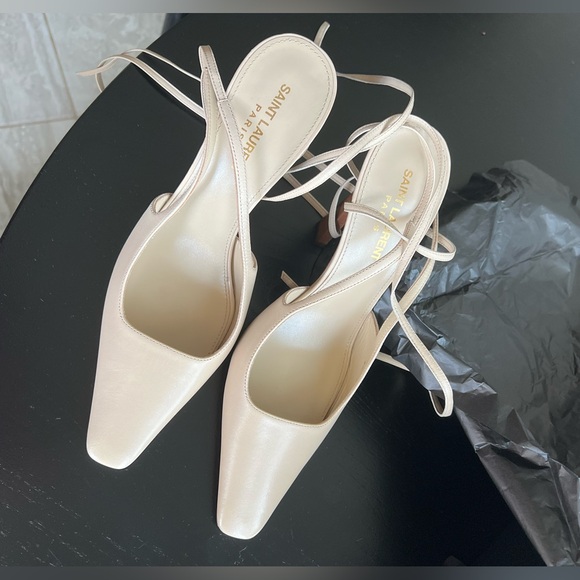 LIKE NEW Saint Laurent Tom Lace Up Pump in Trench size 39 - Picture 7 of 8